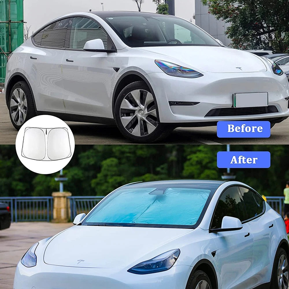 Sonnenschutz / UV-Schutz fĂĽr Frontscheibe - Tesla Model 3 (BJ 2018-heute, Model Y (BJ 2020-heute)