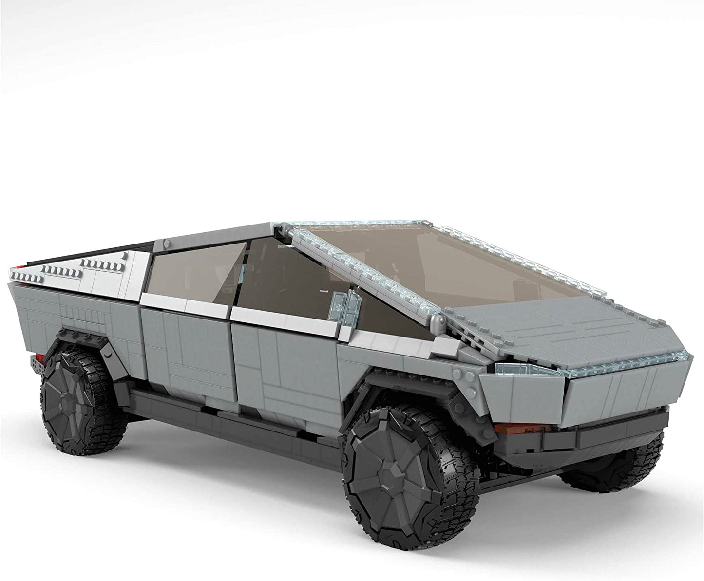 MEGA Construx Tesla Cybertruck mit 4 Türen, Schiebedach zum öffnen und höhenverstellbarer Federung