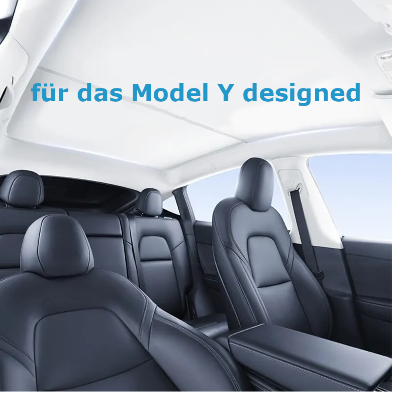 Sonnenschutz / UV-Schutz für Panorama- / Glasdach 2-Teilig - Tesla Model Y (BJ 2020-heute)