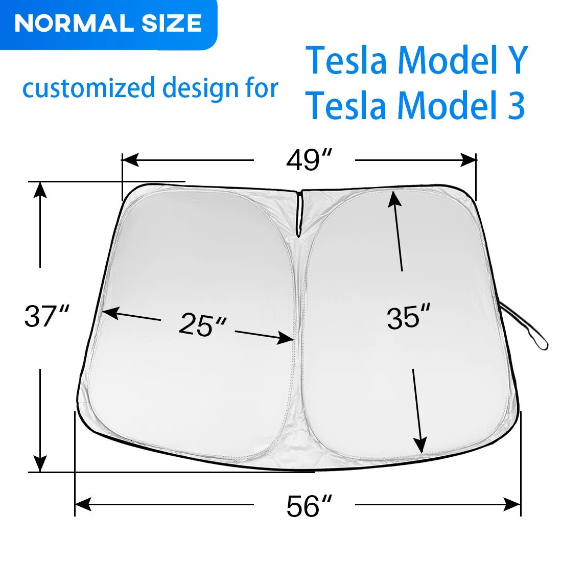 Sonnenschutz / UV-Schutz für Frontscheibe - Tesla Model 3 (BJ 2018-heute, Model Y (BJ 2020-heute)